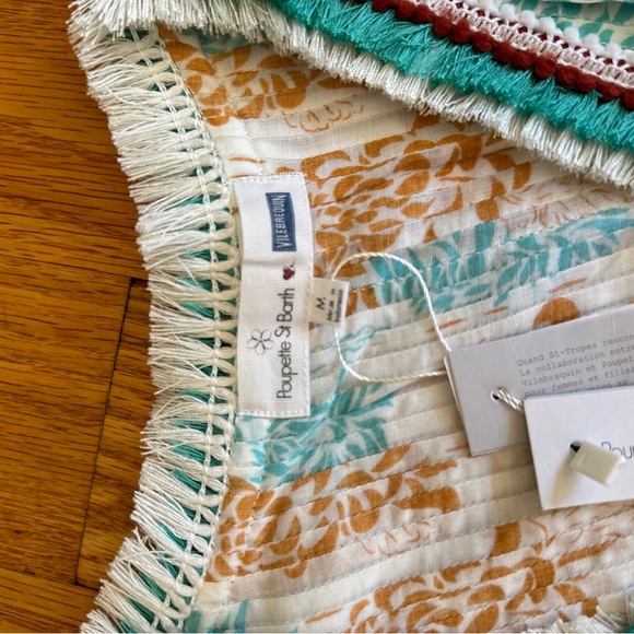 Vilebrequin x Poupette St. Barth mini dress sizeM Iridescent Flowers print. NWT - Picture 5 of 6